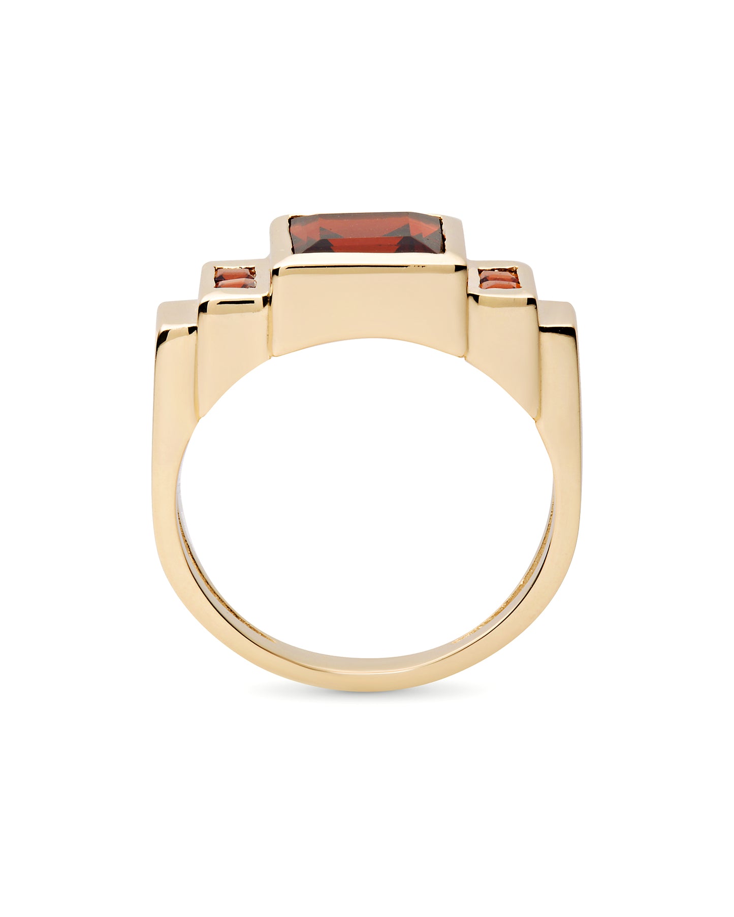 Prism Ring | Garnet 10k Gold