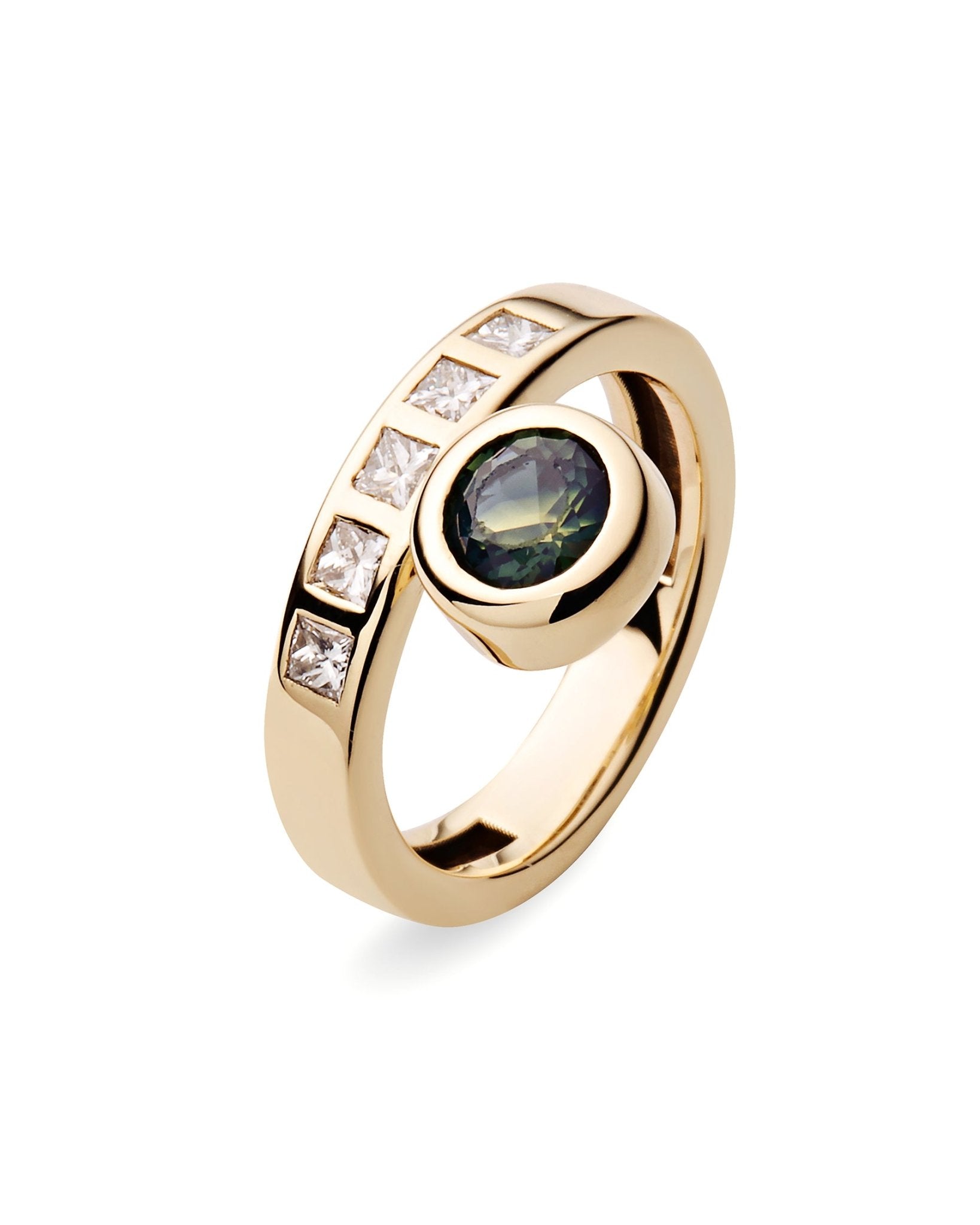 Ascend Ring | Parti Sapphire & Diamonds 10k Gold - ALTRA Jewellery - 