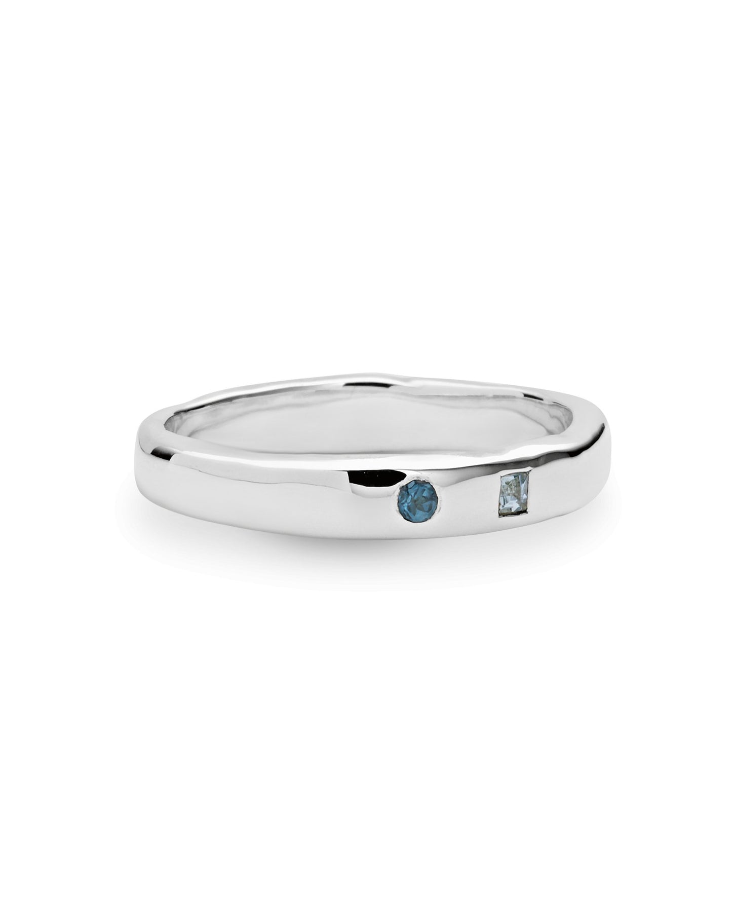 Essence Ring | London Blue Topaz & Aquamarine Garnet Silver - ALTRA Jewellery - 