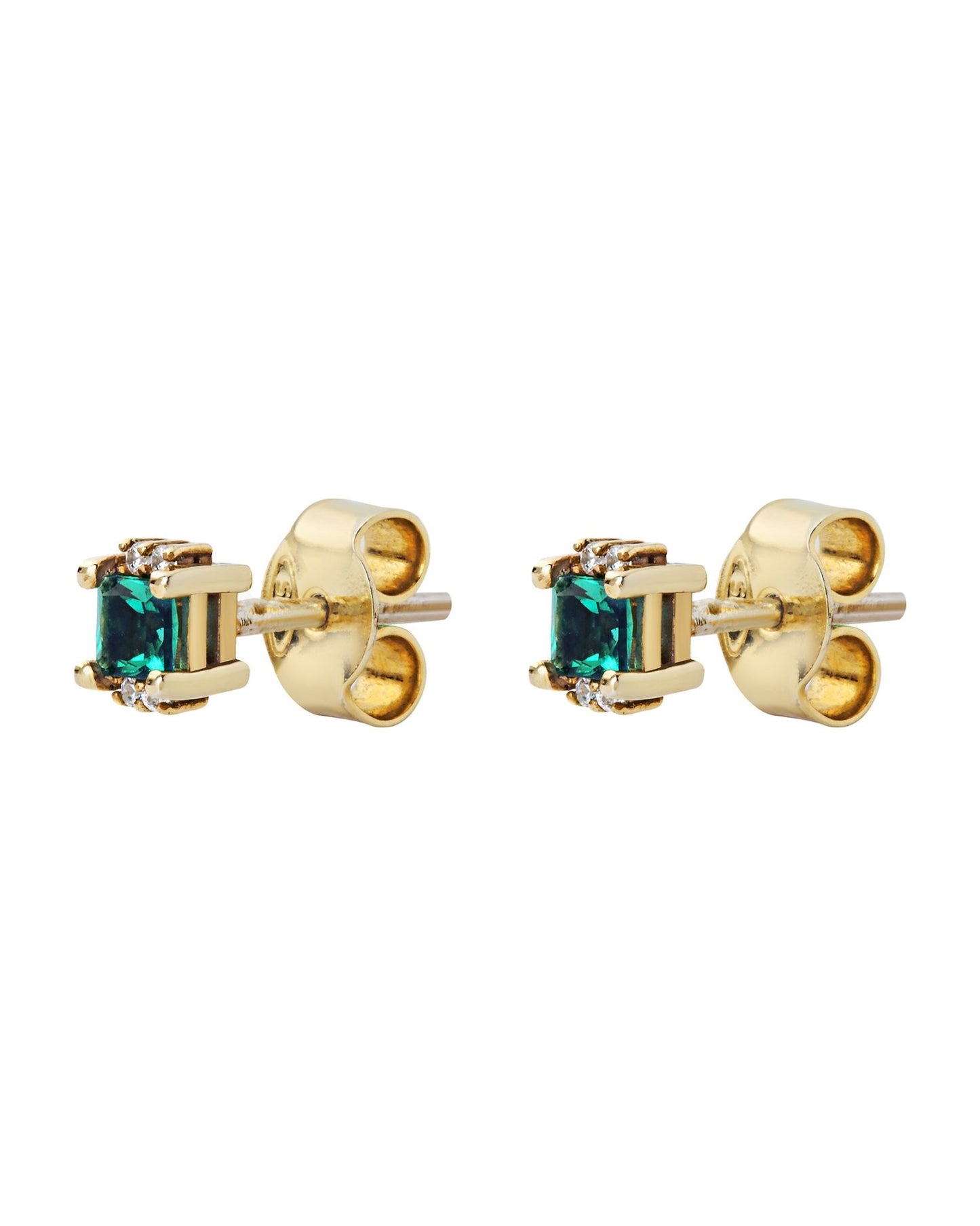 Northern Lights Stud | Emeralds & Diamonds 10k Gold - ALTRA Jewellery - 