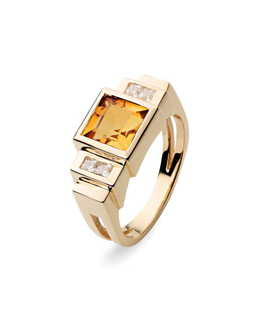 Prism Ring | Citrine 10k Gold - ALTRA Jewellery - 