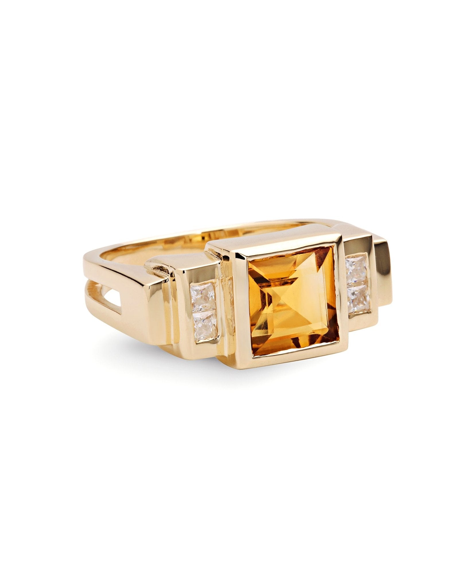 Prism Ring | Citrine 10k Gold - ALTRA Jewellery - 