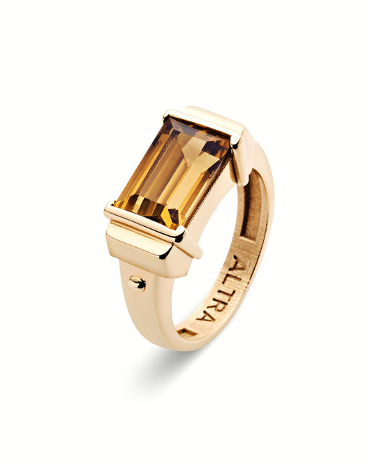 Prism Ring | Citrine & Diamonds 10k Gold - ALTRA Jewellery - 