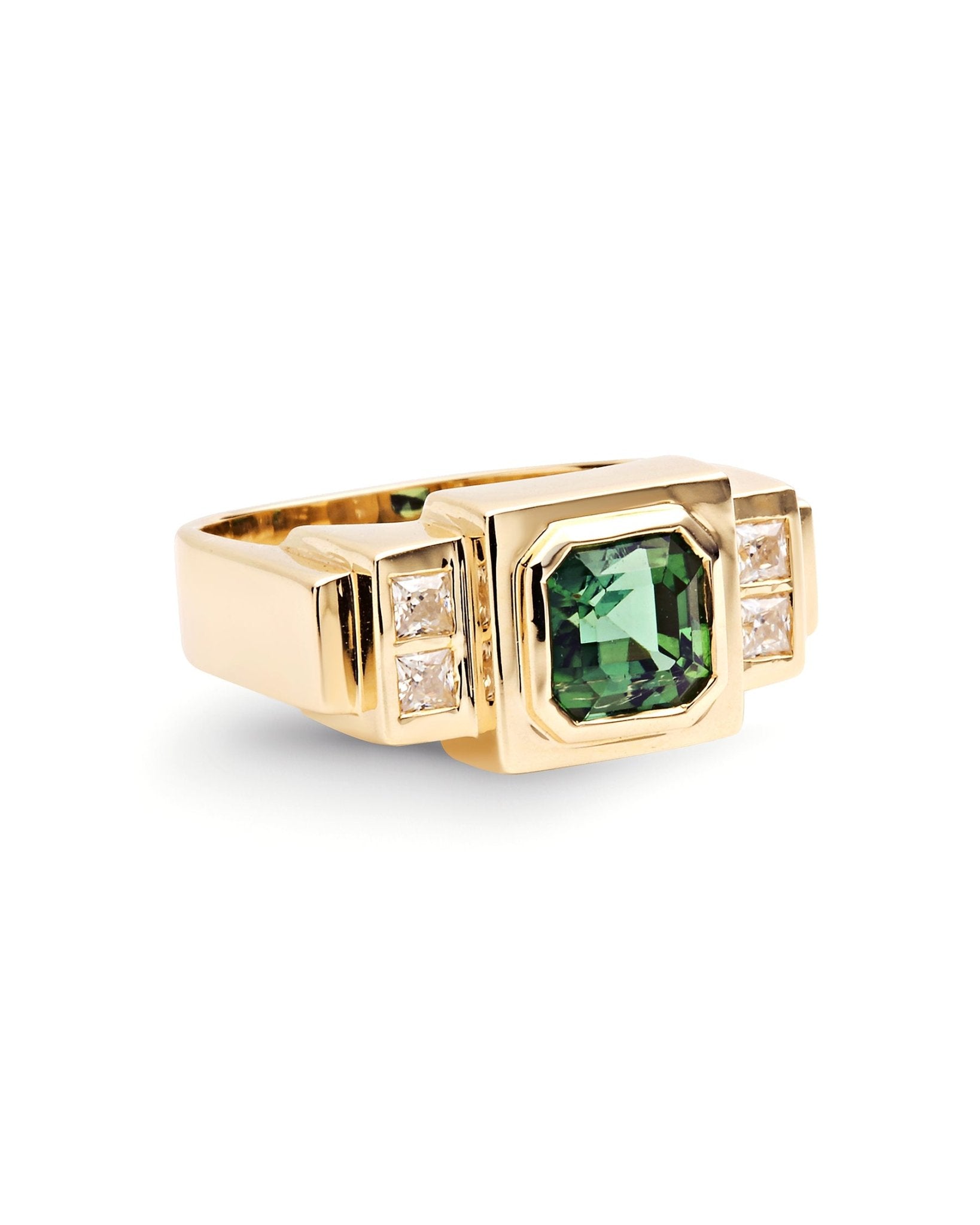 Temple Ring | Afghanistan Tourmaline 10k Gold - ALTRA Jewellery - 