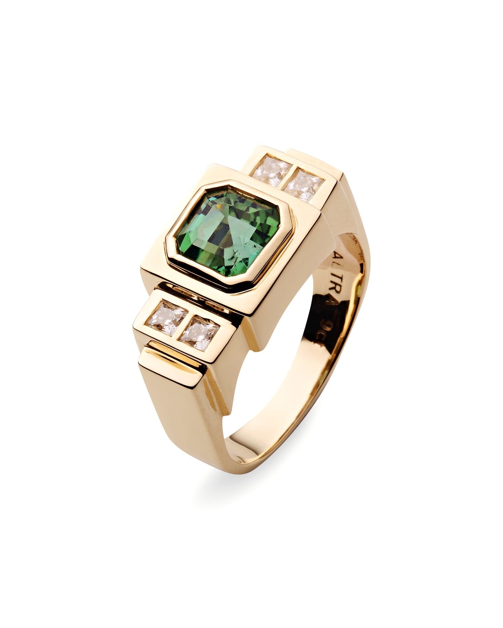 Temple Ring | Afghanistan Tourmaline 10k Gold - ALTRA Jewellery - 