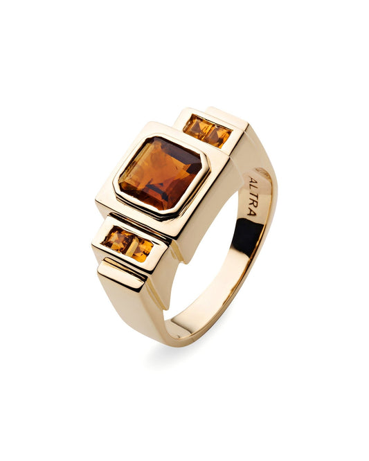 Temple Ring | Honey Tourmaline 10k Gold - ALTRA Jewellery - 