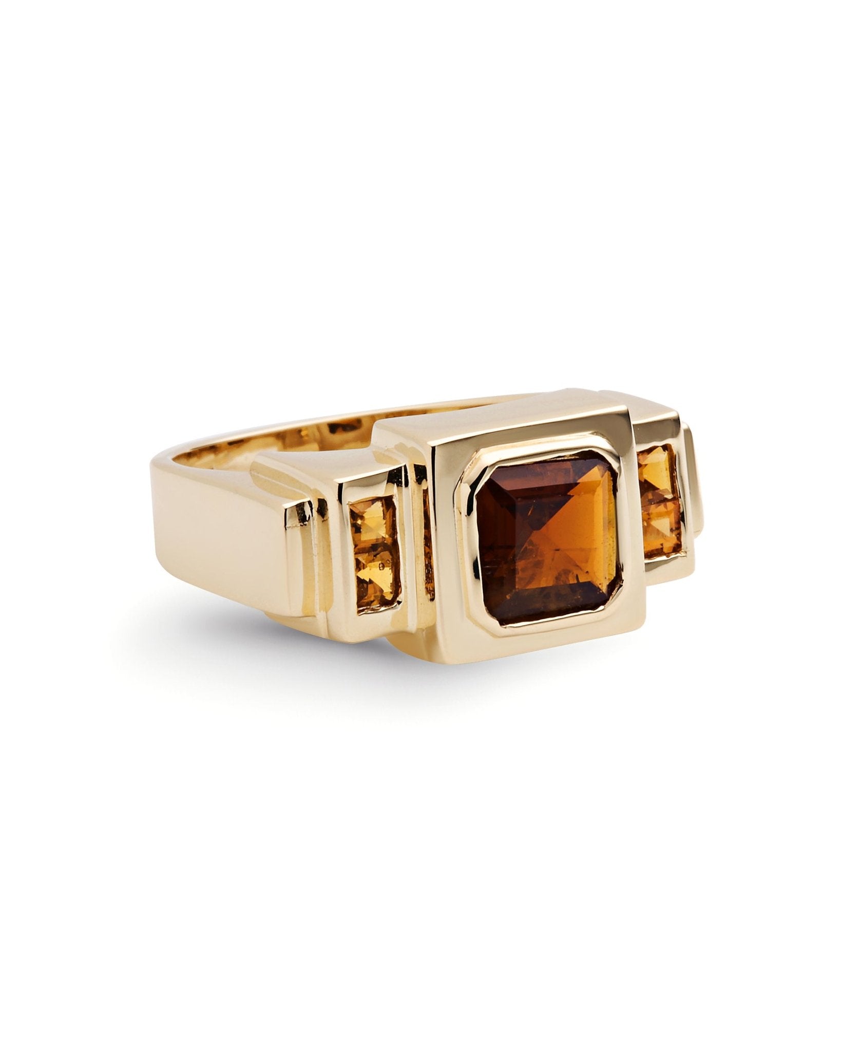 Temple Ring | Honey Tourmaline 10k Gold - ALTRA Jewellery - 